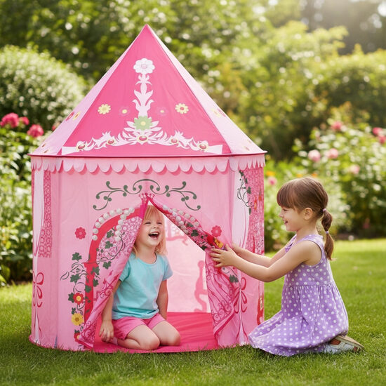Bērnu spēļu mājiņa 'Princešu pils' 100 x 129 cm