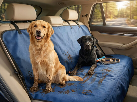 Automašīnas pārklājs mājdzīvnieku, suņu un kaķu pārvadāšanai