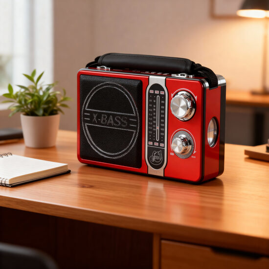 Fm radio 'X-bass', usb, mp3, SD, ar lukturi