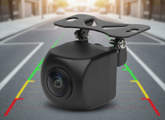 Auto atpakaļskata kamera ar dinamiskām līnijām