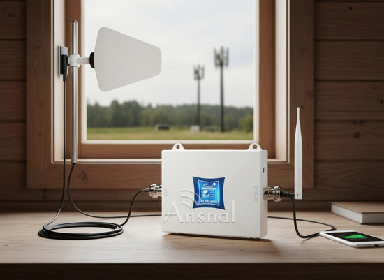 Gsm zonas pastiprinātājs ar iekšējo un ārējo antenu 10m