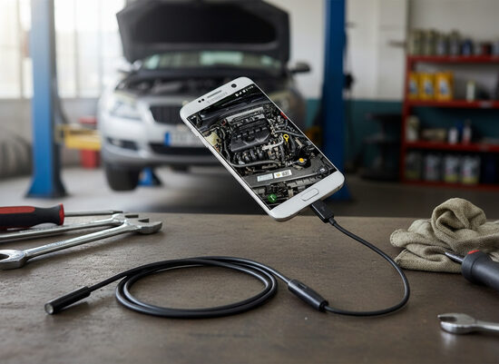 Kamera - endoskops - zonde Micro USB, slēdzams pa tiešo pie telefona