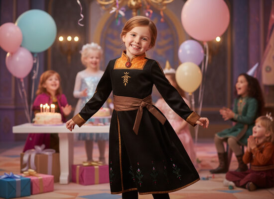 Disney Anna kostīms meitenēm 3–4 gadi