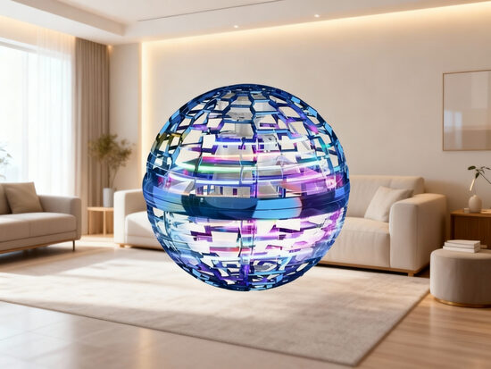 Lidojoša bumba / drons ar LED gaismām, lādējams