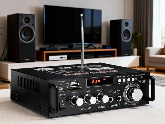 Audio pastiprinātājs 600w, USB, FM, SD, Bluetooth, 12v/220v