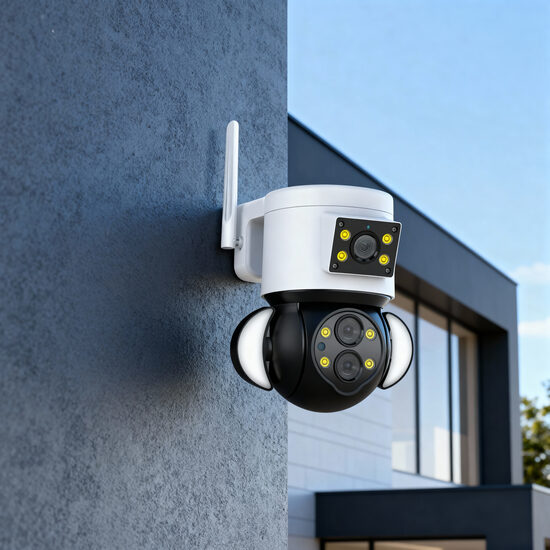 Wifi Kamera 10x Zoom, 4MP (3 lēcas), ar kustības detektoru (seko līdz objektam), Nakts redazmības Video novērošanas kamera (ieraksts, skaņa, paziņojums uz telefonu)