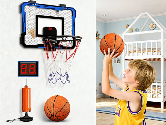 Basketbola grozs bērniem ar elektronisko skaitītāju un piederumiem