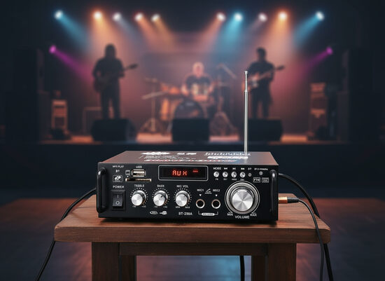 Audio pastiprinātājs 600w, USB, FM, SD, Bluetooth, 12v/220v