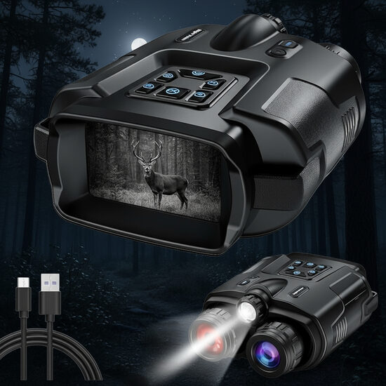 Nakts redzamības binoklis 40Mp 4K 8x Zoom