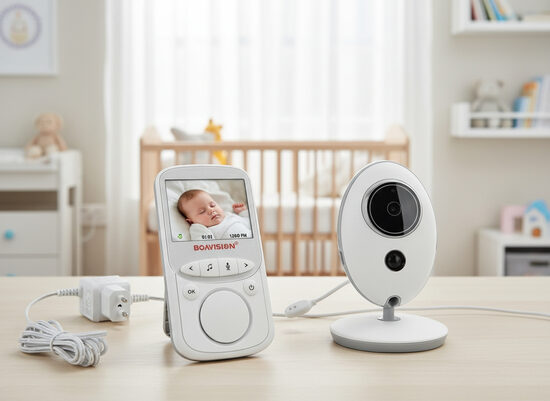 Video aukle, Baby monitors ar akumulatoru un nakts redzamību, skaņu