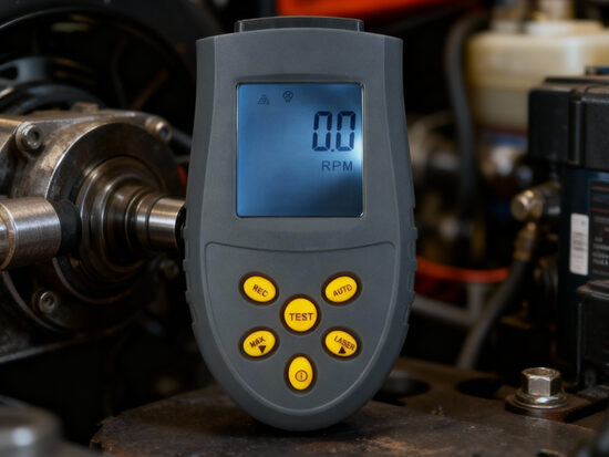 Digitālais bezkontakta tahometrs (Diapazons: no 2,5 līdz 99 999 RPM)