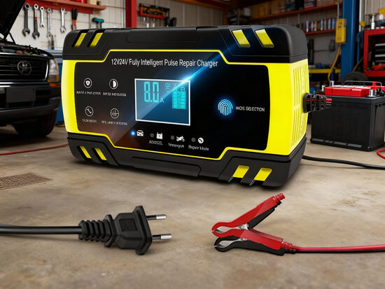 Akumulatora lādētājs 12/24v 8A, PRO (mašīnām, motocikliem, smagajai tehnikai)