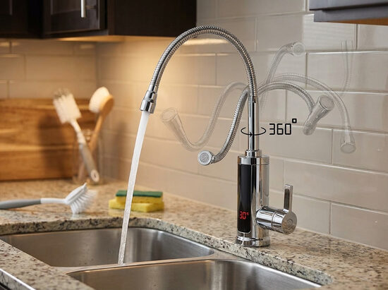 Elektriskais ūdens krāns ar momentāno uzsildīšanu