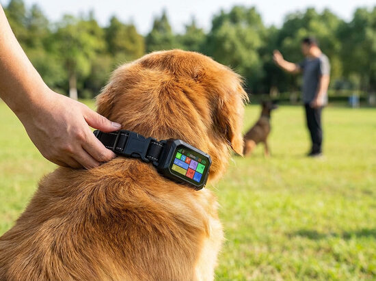 Bezvadu suņu dresūras siksna un GPS radiosēta ar aplikāciju 