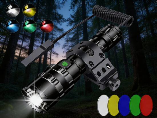 Medību lukturis ar filtriem