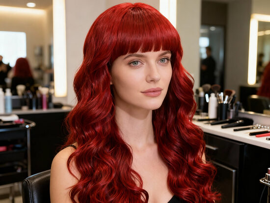 Parūka /sarkans/ - gari viļņoti mati