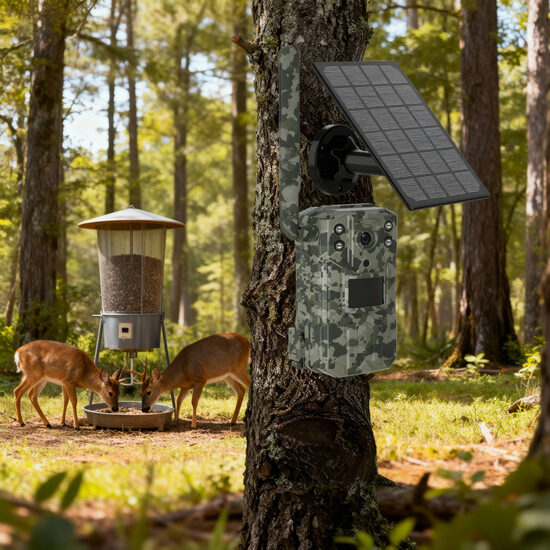 Medību kamera ar saules paneli un akumulatoriem, 4G online video
