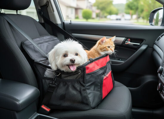 Suņu un kaķu auto pārvadāšanas soma 40cm x 30cm x 22 cm