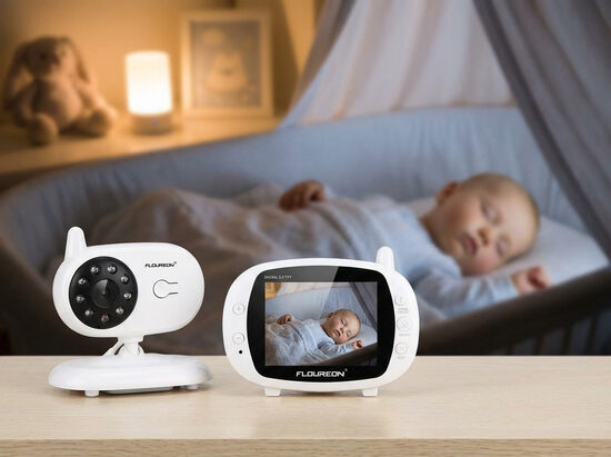 Bezvadu digitālā bērnu video aukle, kamera ar nakts redzamību un 3,5 collu monitoru