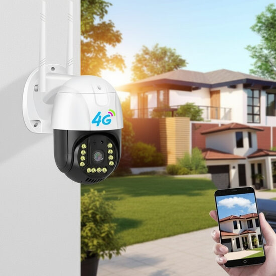 Gsm 4G Video novērošanas kamera ar Sim karti (iespēja skatīties caur telefonu, 360g attēls, ieraksts, nakts redzamība)