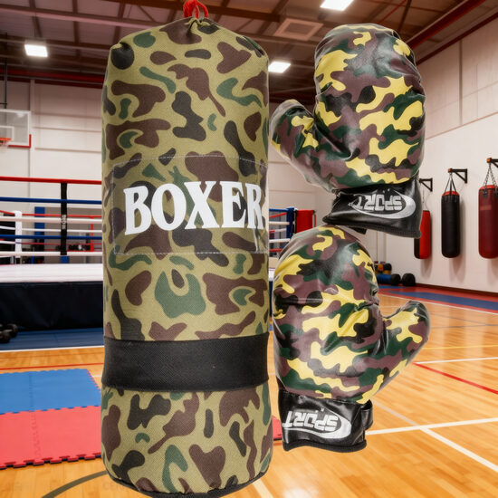 Bērnu Boksa maiss ar cimdiem 45x16cm