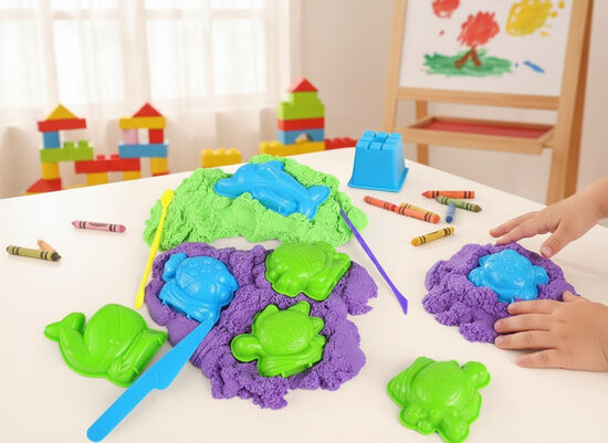 Kinētiskās smiltis, 300g ar formiņām