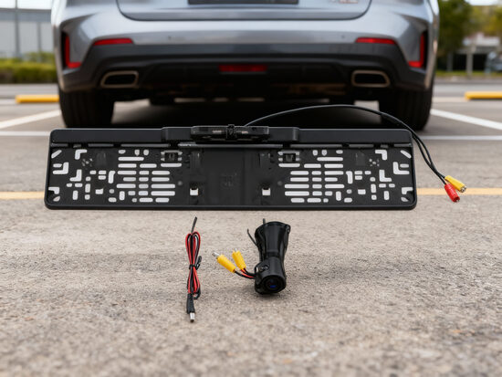 Auto atpakaļskata kamera numura rāmī