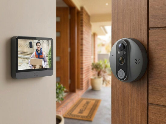 Durvju actiņa ar 4.3' monitoru, ieraksta uz kustību, Wifi