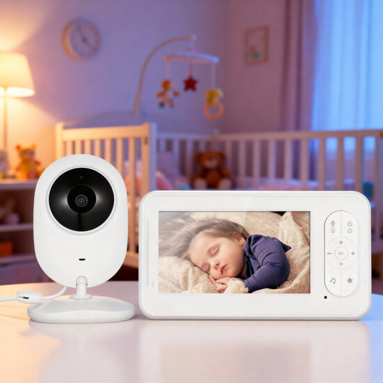 Video aukle ar mikrofonu un miega dziesmām