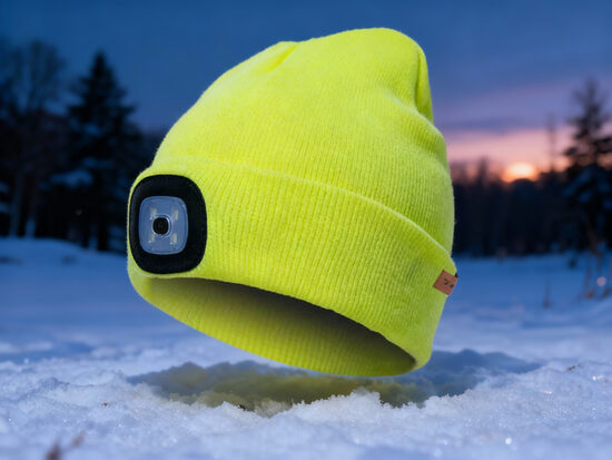 Ziemas cepure ar USB LED lukturīti