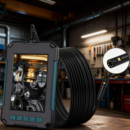 Endoskops ar monitoru 4.3 collas (5m, 8mm, 8 led apgaismojums) boroskops ar foto/video ierakstu