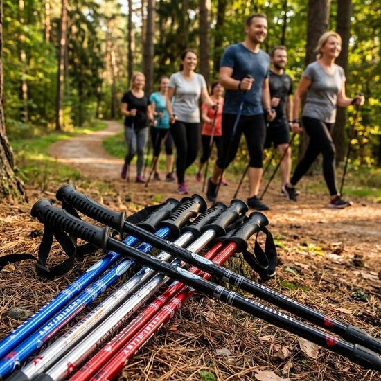 Nūjošanas nūjas Nordic Walking 135 cm, 2gab