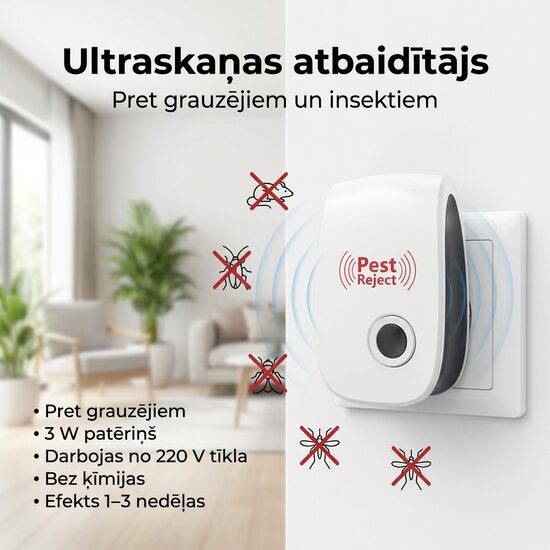 Pest reject, Grauzēju atbaidītājs ar ultraskaņu 3w