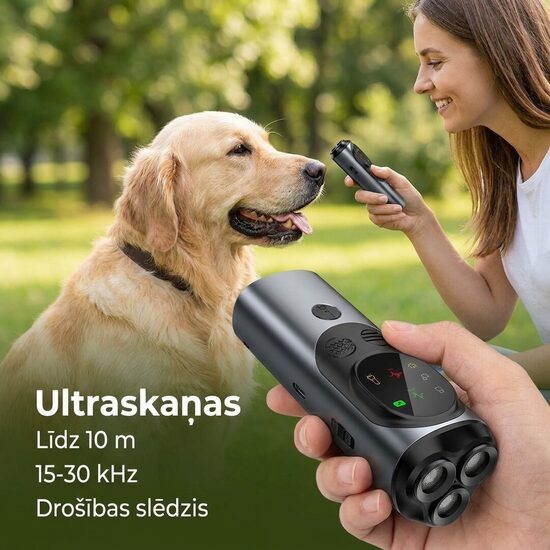 Ultraskaņas ierīce suņa dresūrai un uzvedības korekcijai