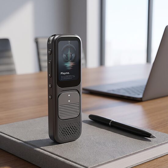 Profesionāls diktofons Bluetooth ar DSP trokšņu samazināšanu un TFT displeju