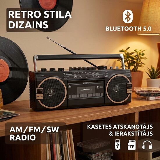 Retro Kasetes magnetafons, Fm radio