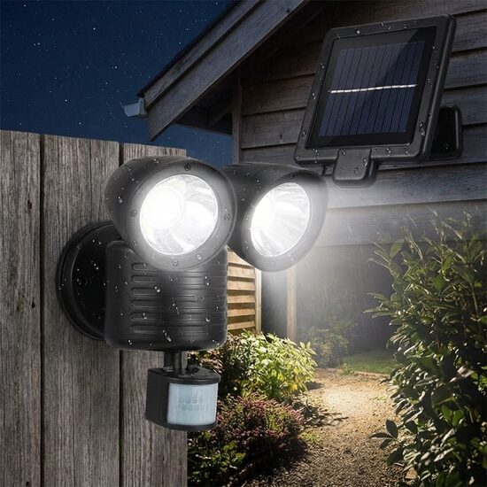 Led Prožektors ar kustības sensoru un saules baterijām