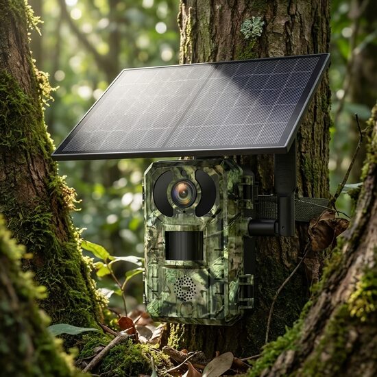 4G Meža kamera ar saules paneli (online video telefonā, bildes un ieraksts dienā un naktī), viegli uzstādāma mednieku kamera