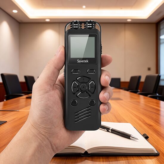 Diktofons 64Gb (Dual Mic, password, mp3 player, Balss aktivizācija, Traucējumu slāpēšana)