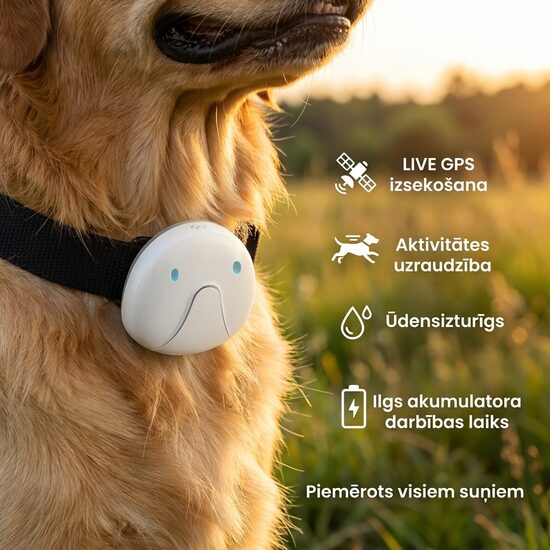 Mini Dzīvnieku izsekošanas ierīce (49*46*20MM), suņu - kaķu Gps izsekotājs