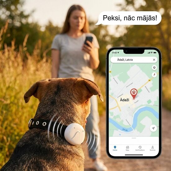 Mini Dzīvnieku izsekošanas ierīce (49*46*20MM), suņu - kaķu Gps izsekotājs