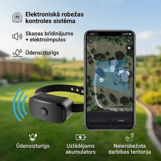 V.02 AI Smart Bezvadu Suņu Radiosēta GPS bez attāluma limita