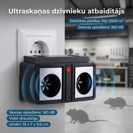 Ultraskaņas dzīvnieku atbaidītājs, 220v