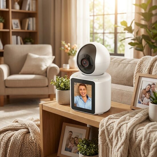 Wifi kamera ar ekrānu, video aukle